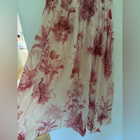 NWT ZIMMERMANN Pink Palm Waverly Corset Midi Dress Size OP - Picture 4 of 14